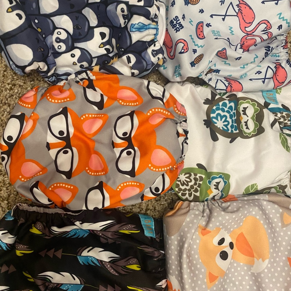 6 Alva cloth pocket diapers
